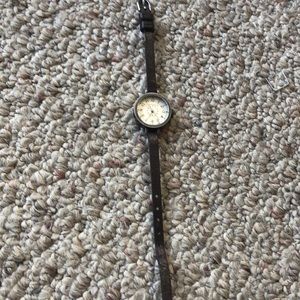 Tokyobay Bronze Leather Slim Band Watch